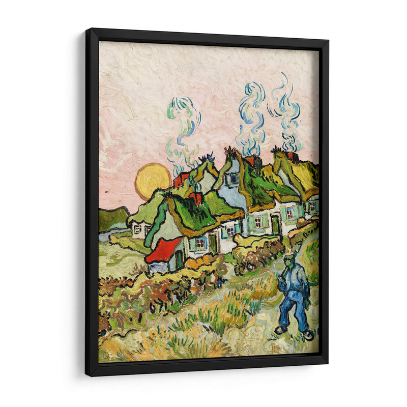 Casas y figura - Vincent Van Gogh | Cuadro decorativo de Canvas Lab