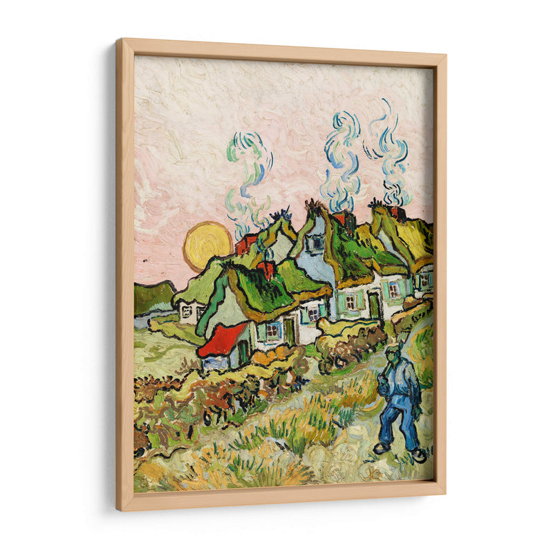 Casas y figura - Vincent Van Gogh | Cuadro decorativo de Canvas Lab