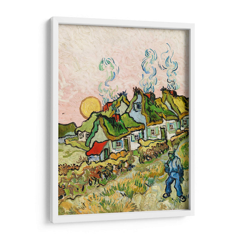 Casas y figura - Vincent Van Gogh | Cuadro decorativo de Canvas Lab