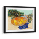 Bodegón de naranjas y limones con guantes azules - Vincent Bardou | Cuadro decorativo de Canvas Lab