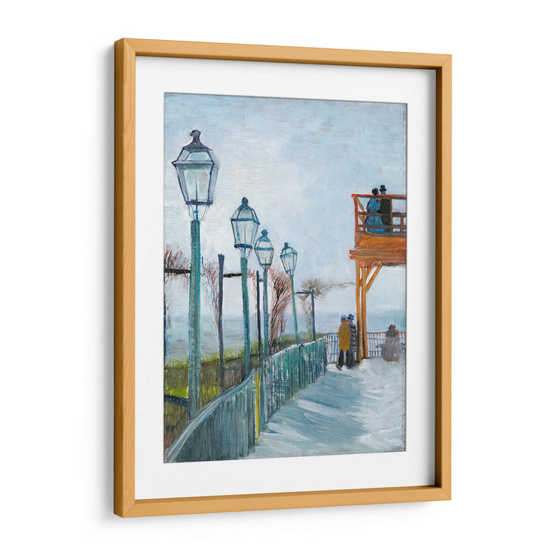 Terraza y mirador en el Moulin de Blute-Fin, Montmartre - Vincent Van Gogh | Cuadro decorativo de Canvas Lab