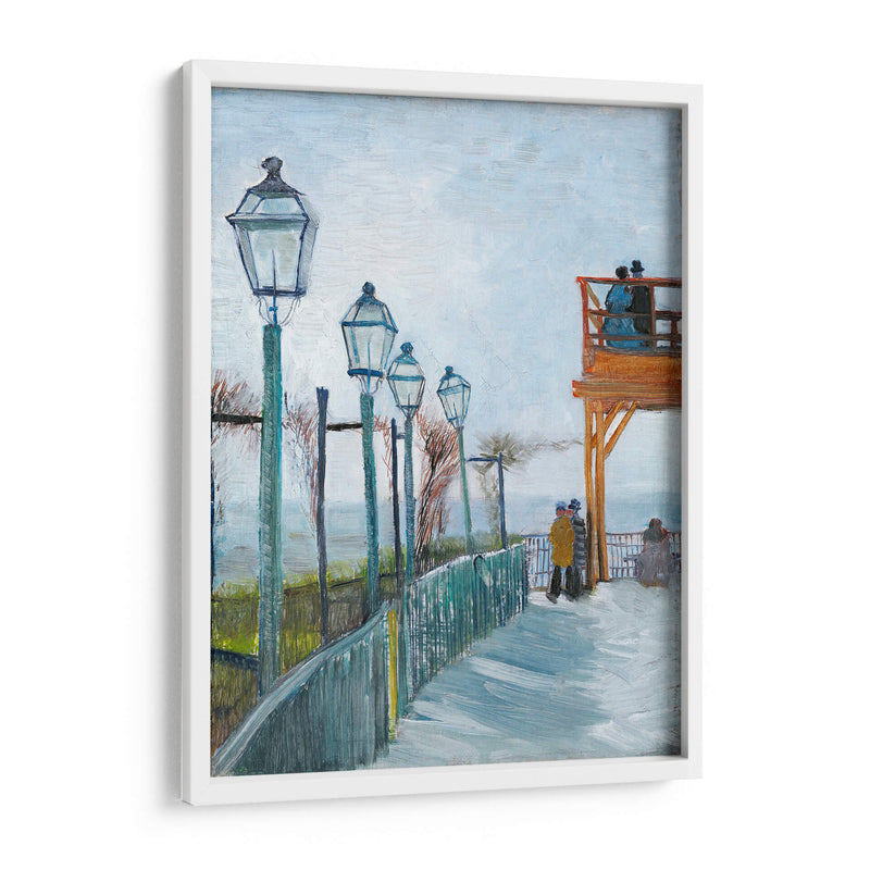 Terraza y mirador en el Moulin de Blute-Fin, Montmartre - Vincent Van Gogh | Cuadro decorativo de Canvas Lab