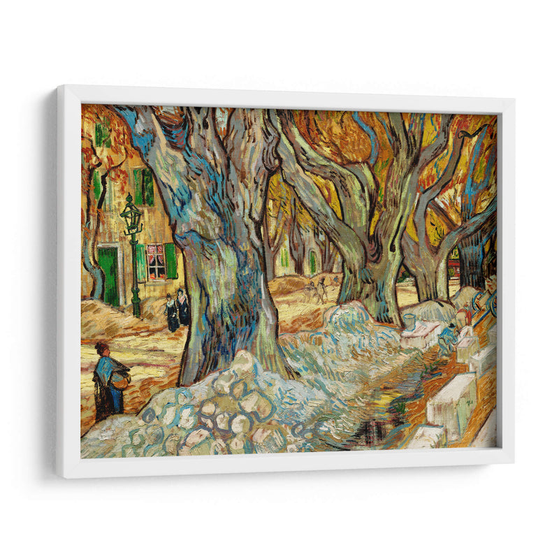 Los grandes plátanos (reparadores de carreteras en Saint-Rémy) - Vincent Van Gogh | Cuadro decorativo de Canvas Lab