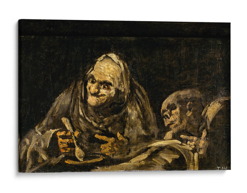 Dos viejos comiendo sopa - Francisco de Goya | Cuadro decorativo de Canvas Lab