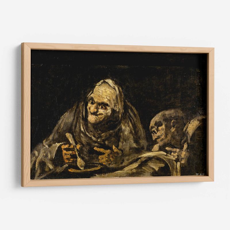 Dos viejos comiendo sopa - Francisco de Goya | Cuadro decorativo de Canvas Lab