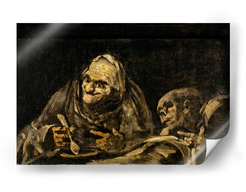 Dos viejos comiendo sopa - Francisco de Goya | Cuadro decorativo de Canvas Lab