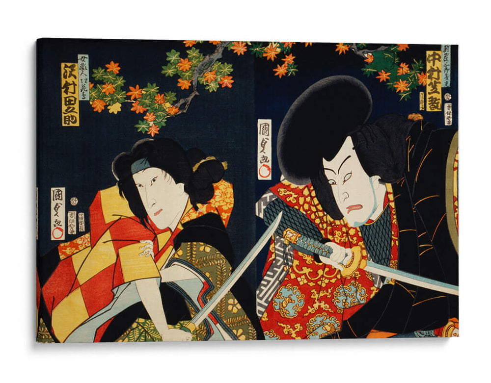 Retratos de actores 1 - Toyohara Kunichika | Cuadro decorativo de Canvas Lab