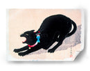 Gato negro siseando - Hiroaki Takahashi | Cuadro decorativo de Canvas Lab
