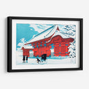 La puerta roja de Hongo en la nieve - Hiroaki Takahashi | Cuadro decorativo de Canvas Lab