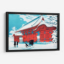 La puerta roja de Hongo en la nieve - Hiroaki Takahashi | Cuadro decorativo de Canvas Lab