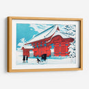 La puerta roja de Hongo en la nieve - Hiroaki Takahashi | Cuadro decorativo de Canvas Lab