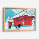 La puerta roja de Hongo en la nieve - Hiroaki Takahashi | Cuadro decorativo de Canvas Lab