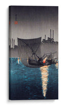 Isla Tsukuda, redes de pesca por la noche - Hiroaki Takahashi | Cuadro decorativo de Canvas Lab