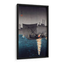 Isla Tsukuda, redes de pesca por la noche - Hiroaki Takahashi | Cuadro decorativo de Canvas Lab