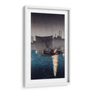 Isla Tsukuda, redes de pesca por la noche - Hiroaki Takahashi | Cuadro decorativo de Canvas Lab