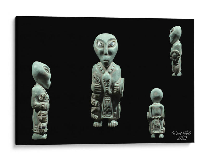 Escultura Híbrido Gris con Quetzalcóatl - David Ávila | Cuadro decorativo de Canvas Lab