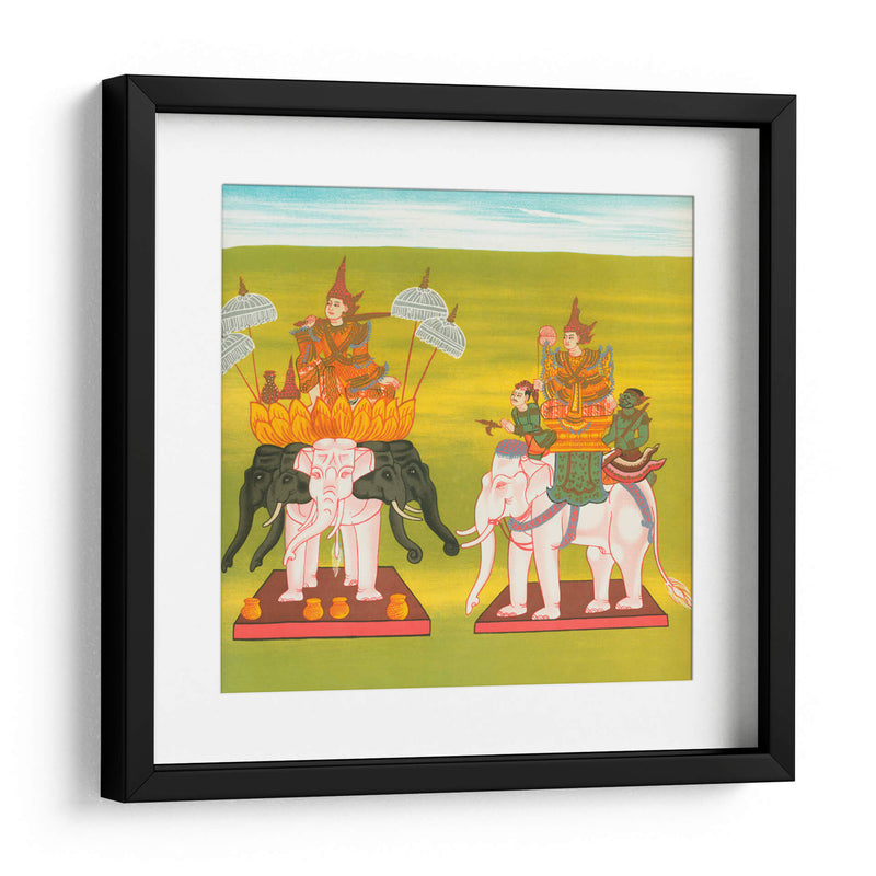 11. Señor de los cinco elefantes blancos (Ngázíshin nat) y 12. Señor del elefante blanco de Aung Pin Hsinbyushin nat) - William Griggs | Cuadro decorativo de Canvas Lab