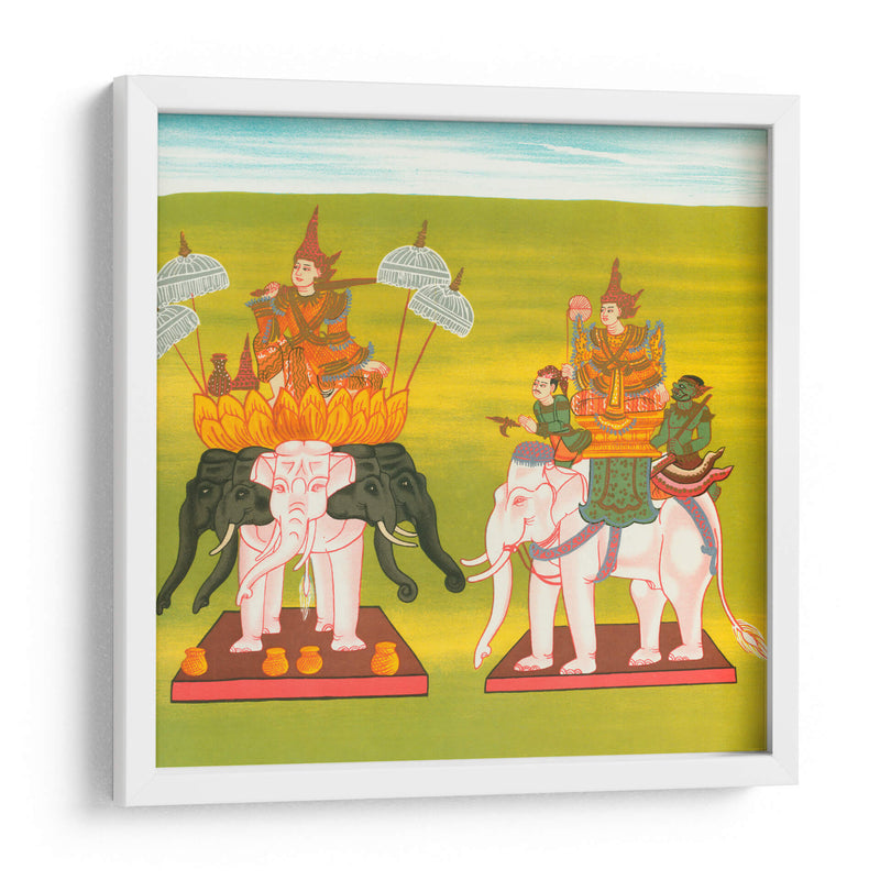 11. Señor de los cinco elefantes blancos (Ngázíshin nat) y 12. Señor del elefante blanco de Aung Pin Hsinbyushin nat) - William Griggs | Cuadro decorativo de Canvas Lab