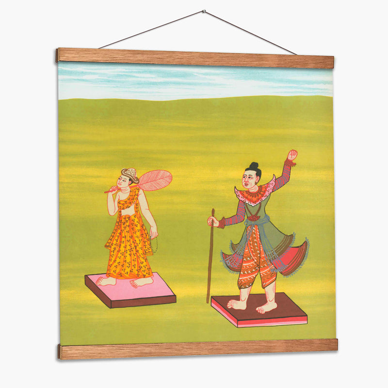 15. Shindaw nat (joven monje novicio de Innwa) y 16. Nyaung-gyin nat (Descendiente del cautivo rey Manuha de Thaton) - William Griggs | Cuadro decorativo de Canvas Lab