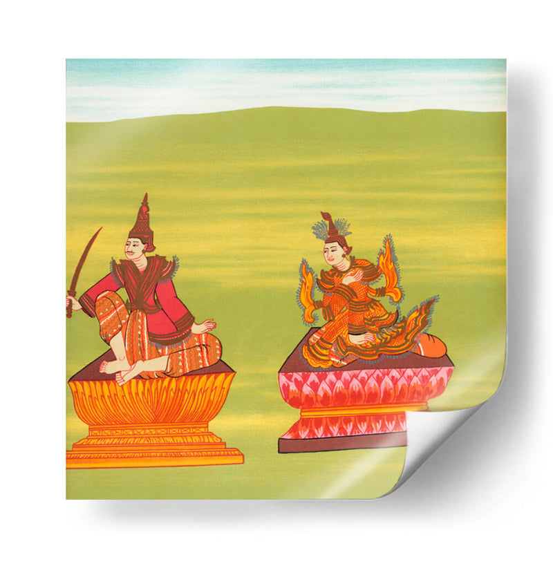 19. Señor del Caballo Blanco (Shwé Sippin nat) y 20. Mèdaw Shwésagá nat (Madre de Shwe Sitpin) - William Griggs | Cuadro decorativo de Canvas Lab