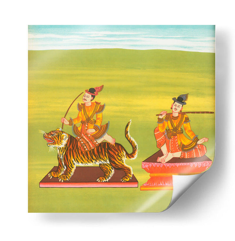21. Maung Pó Tú nat (comerciante de té del rey) y 22. Rey de Yun (Yun Bayìn nat) - William Griggs | Cuadro decorativo de Canvas Lab