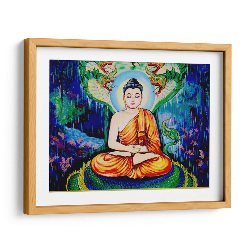 Mucalinda protege al Buda de la lluvia | Cuadro decorativo de Canvas Lab