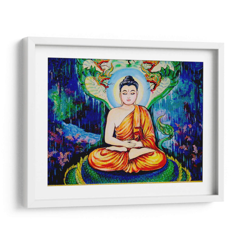 Mucalinda protege al Buda de la lluvia | Cuadro decorativo de Canvas Lab