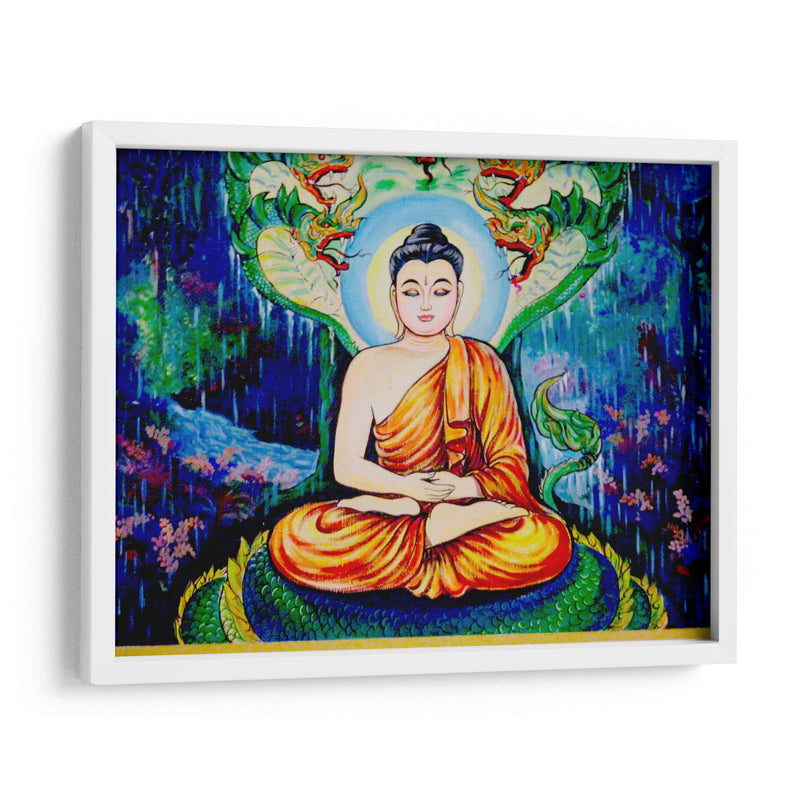 Mucalinda protege al Buda de la lluvia | Cuadro decorativo de Canvas Lab