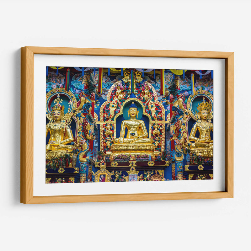 Templo Dorado del Monasterio Namdroling | Cuadro decorativo de Canvas Lab