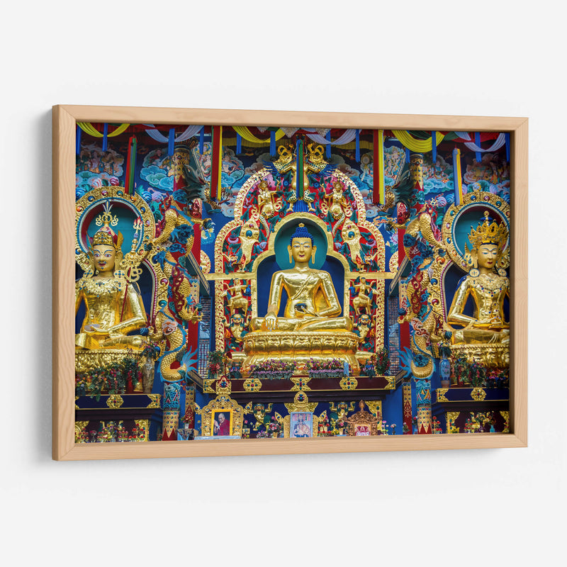 Templo Dorado del Monasterio Namdroling | Cuadro decorativo de Canvas Lab