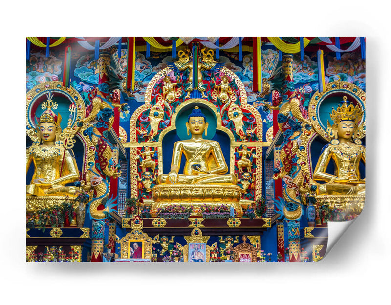 Templo Dorado del Monasterio Namdroling | Cuadro decorativo de Canvas Lab