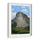 Formación rocosa con ilustraciones de Buda | Cuadro decorativo de Canvas Lab