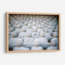 Hileras de figuras budistas de piedra en miniatura | Cuadro decorativo de Canvas Lab
