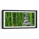 Piedras con bambú en el fondo | Cuadro decorativo de Canvas Lab