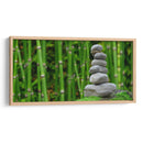 Piedras con bambú en el fondo | Cuadro decorativo de Canvas Lab