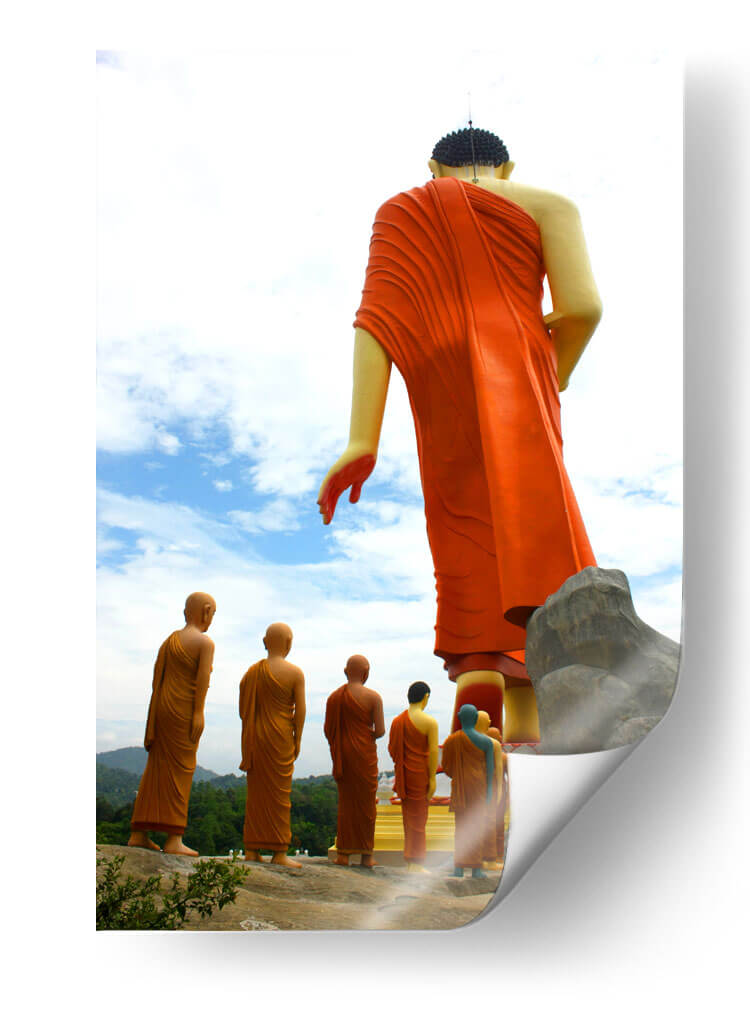 Estatua andante de Buda | Cuadro decorativo de Canvas Lab