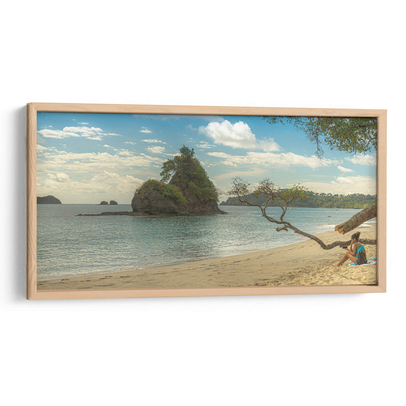 Roca Tortuga en playa Espadilla - Carla Fernández | Cuadro decorativo de Canvas Lab