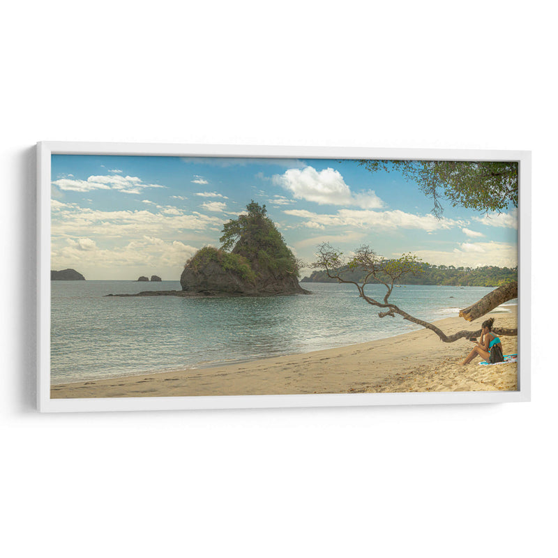 Roca Tortuga en playa Espadilla - Carla Fernández | Cuadro decorativo de Canvas Lab