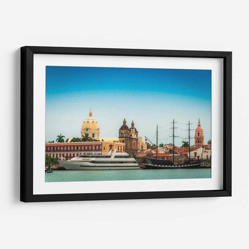 Ciudad amurallada desde el mar - Carla Fernández | Cuadro decorativo de Canvas Lab