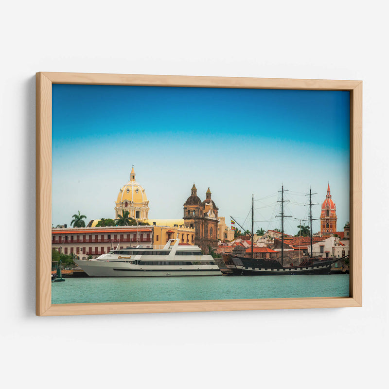 Ciudad amurallada desde el mar - Carla Fernández | Cuadro decorativo de Canvas Lab