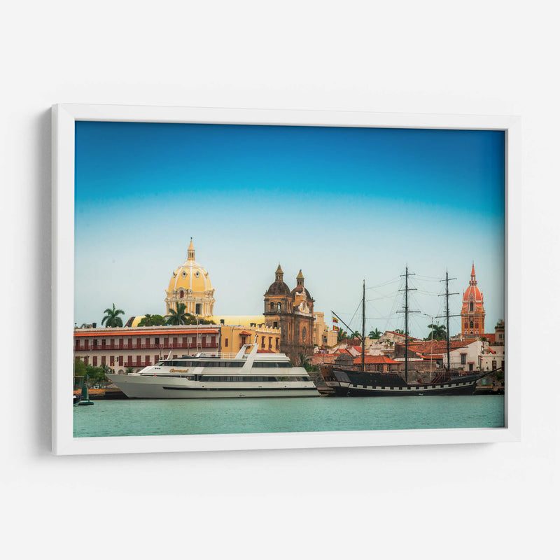 Ciudad amurallada desde el mar - Carla Fernández | Cuadro decorativo de Canvas Lab