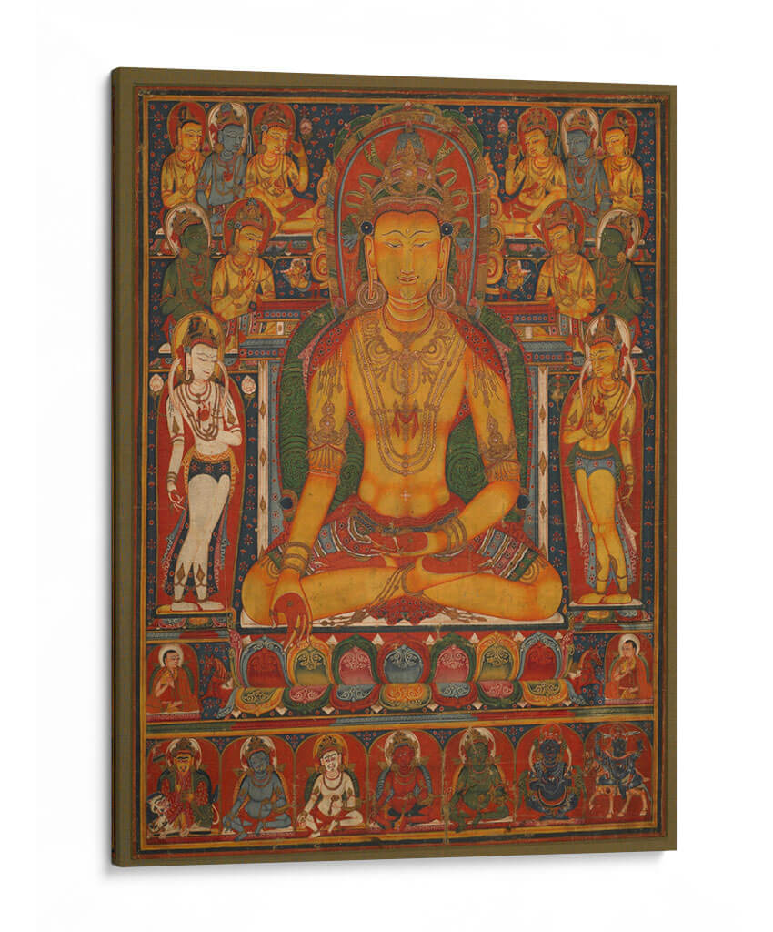 Buda Ratnasambhava con deidades de la riqueza | Cuadro decorativo de Canvas Lab