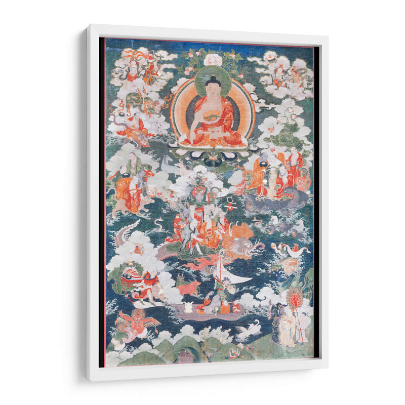 Buda Shakyamuni y los dieciocho Arhats | Cuadro decorativo de Canvas Lab