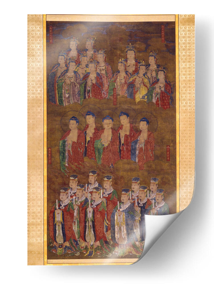 Budas celestiales y deidades de las constelaciones osas del norte, occidental y central | Cuadro decorativo de Canvas Lab