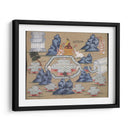 Panel de manuscrito de cosmología que muestra a Buda comiendo junto al lago Anottata | Cuadro decorativo de Canvas Lab