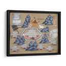 Panel de manuscrito de cosmología que muestra a Buda comiendo junto al lago Anottata | Cuadro decorativo de Canvas Lab