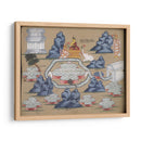 Panel de manuscrito de cosmología que muestra a Buda comiendo junto al lago Anottata | Cuadro decorativo de Canvas Lab