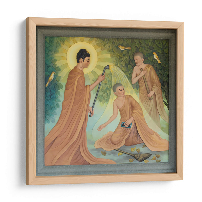 Instruyendo a Cudapanthaka | Cuadro decorativo de Canvas Lab