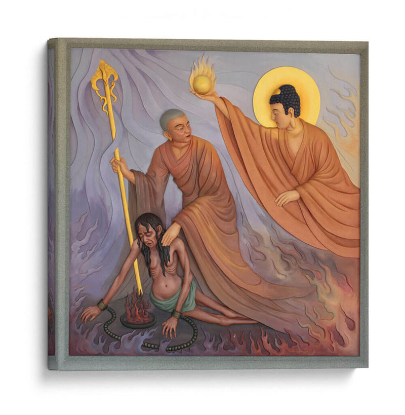 Maudgalyayana rescatando a su madre | Cuadro decorativo de Canvas Lab