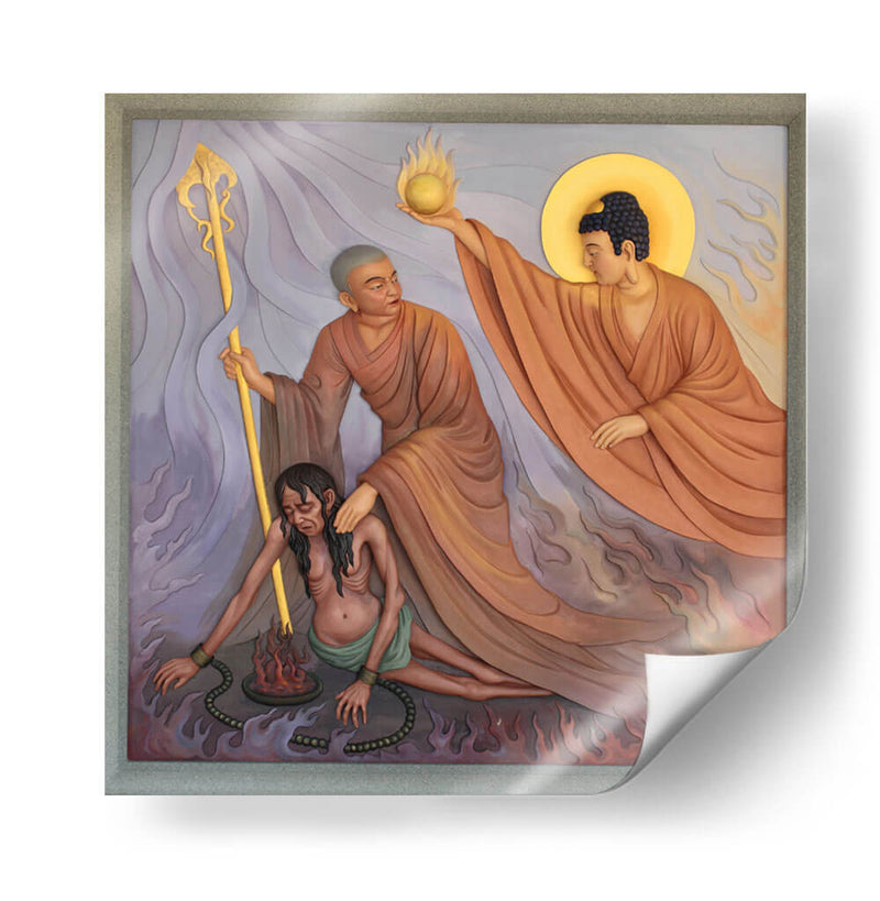 Maudgalyayana rescatando a su madre | Cuadro decorativo de Canvas Lab